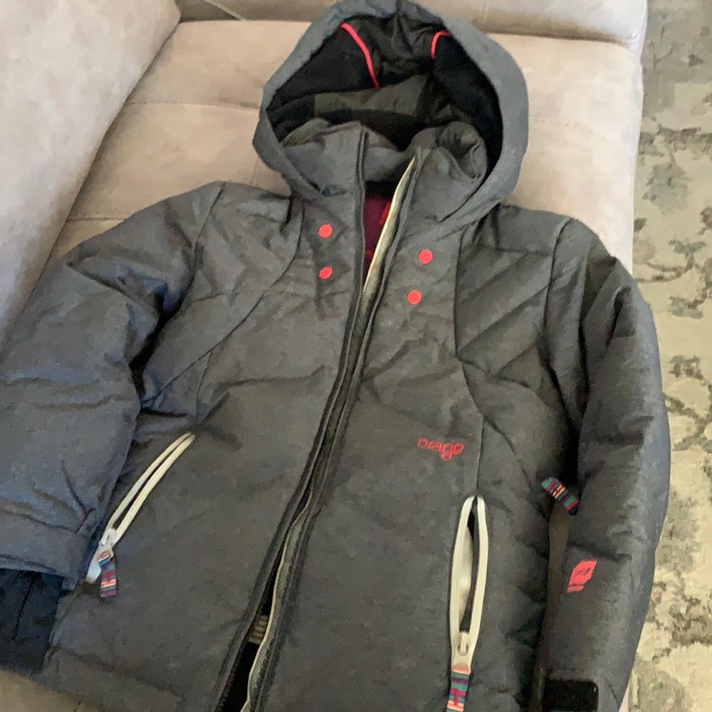 ORAGE down puffer coat snowboard ski jacket hoodie BROKEN ZIPPER
